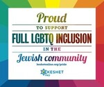 Proud to support full LGBTQ inclusion in the Jewish community Keshet logo